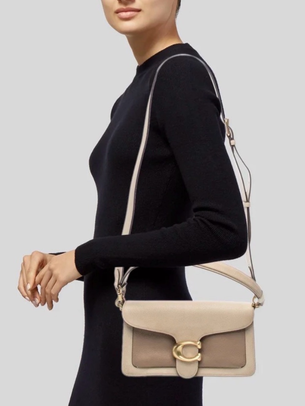 Coach Tabby - Two-Tone Beige and Taupe Leather - Shoulder Bag Crossbody